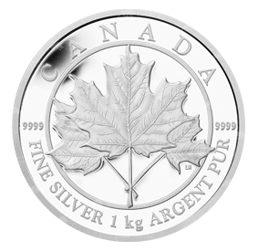 ROYAL CANADIAN MINT — 1 KG MAPLE LEAF FOREVER SILVER COIN